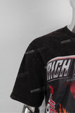 Men's Short Sleeve Shirts Custom Fashion Black Digital Print Graphic Vintage T Shirt
