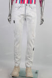 High Quality Custom Men White Waxed Jeans