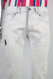 High Quality Custom Men White Waxed Jeans