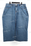 Knee Lengt Straight Stretch Blue Casual Women Denim Skirts