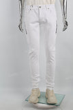 Print Embroidery Wihte Men Jeans