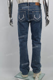 Embroidery Pocket Logo Men Jeans