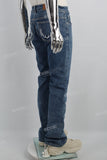 Embroidery Pocket Logo Men Jeans
