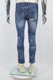 Laser Print Men Jeans