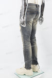 Vintage Patch Embroidery Men's Skinny Jeans