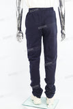 Dark royal blue logo embroidered knitted casual sweatpants