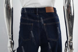 Dark Blue  Woman Baggy Jeans