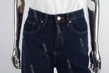 Dark Blue  Woman Baggy Jeans