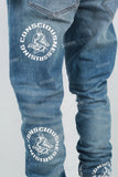 Blue Print Ripped Mans Skinny Jeans