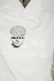 Bubble Print White Hoodies