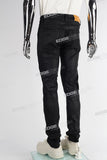 black wax skinny men jeans