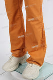 Orange Flare Bootcut Boot Cut Jeans Men