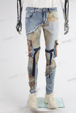 Patch Work Patchwork Digital Skinny Cargo Jeans Men