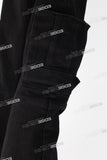 black cargo boot cut men jeans