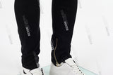 Black Skinny Distressed Zip Jeans Men