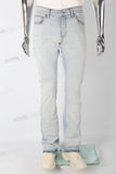 Light Blue Flare Bottom Jeans men