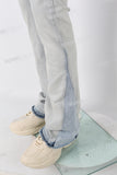 Light Blue Flare Bottom Jeans men