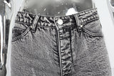 Patchwork Knitted Ripped Stonewashed Mans Jeans