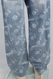 blue laser printed straight men jeans