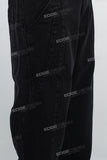 Black stone washing baggy jeans men