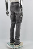 Grey cargo disdress jeans men logo