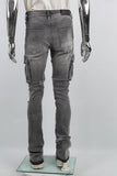 Grey cargo disdress jeans men logo