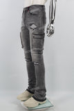 Grey cargo disdress jeans men logo