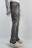 Grey cargo disdress jeans men logo