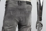Grey cargo disdress jeans men logo