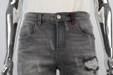 Grey cargo disdress jeans men logo