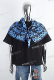 Printed Silk Scarf Black T-shirt