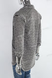 Grey denim Quilting coat logo