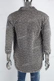 Grey denim Quilting coat logo