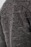 Grey denim Quilting coat logo