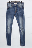 Blue disdress ripped skinny jeans men