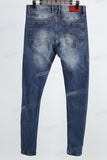 Blue disdress ripped skinny jeans men