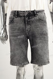 Grey Stone Whashing shorts men logo