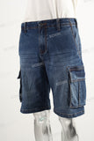 Blue cargo Side Pack shorts men