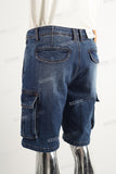 Blue cargo Side Pack shorts men