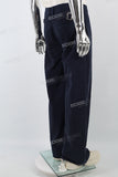 Navy Strap Baggy Jeans
