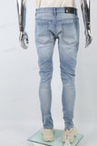 Blue Patch Ripped Skinny Jeans