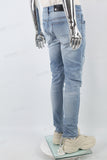 Blue Patch Ripped Skinny Jeans
