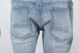 Blue Patch Ripped Skinny Jeans