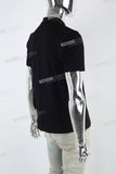 Black Print Polo T-shirt