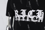 Black Print Polo T-shirt