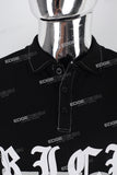 Black Print Polo T-shirt