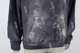 Royal Blue Distressed Embroidered Hoodies