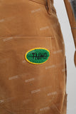 Dark Khaki Towel Embroidered Badge Workwear Men's Jeans