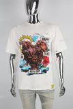White Heavy Metal Print T-shirt