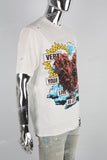 White Heavy Metal Print T-shirt